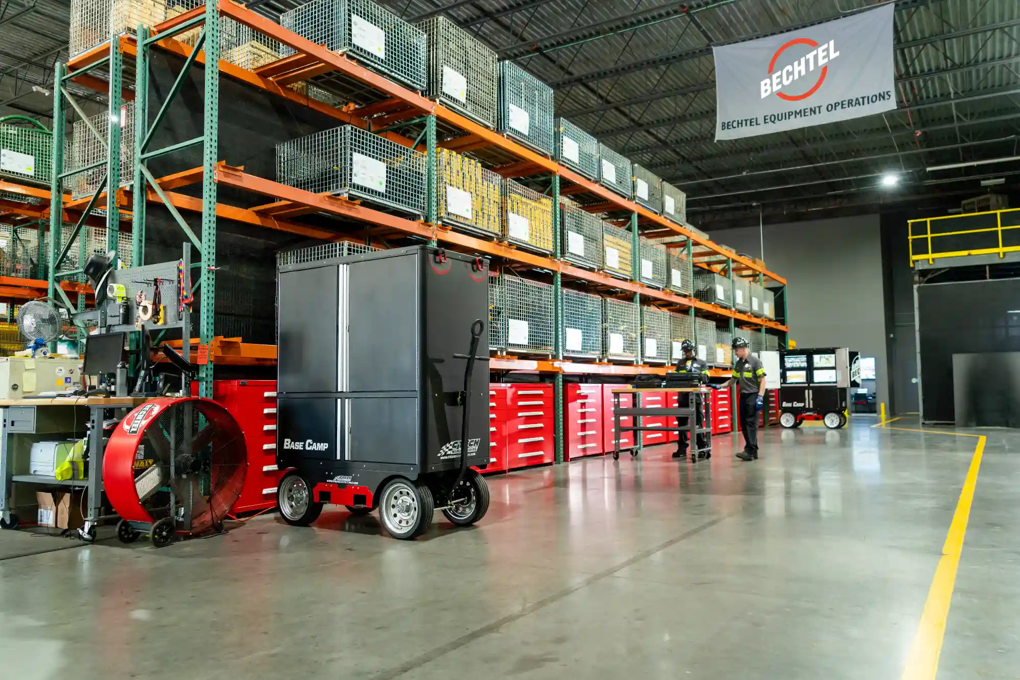 View inside the BEO warehouse in Sugar Land, Texas, USA.